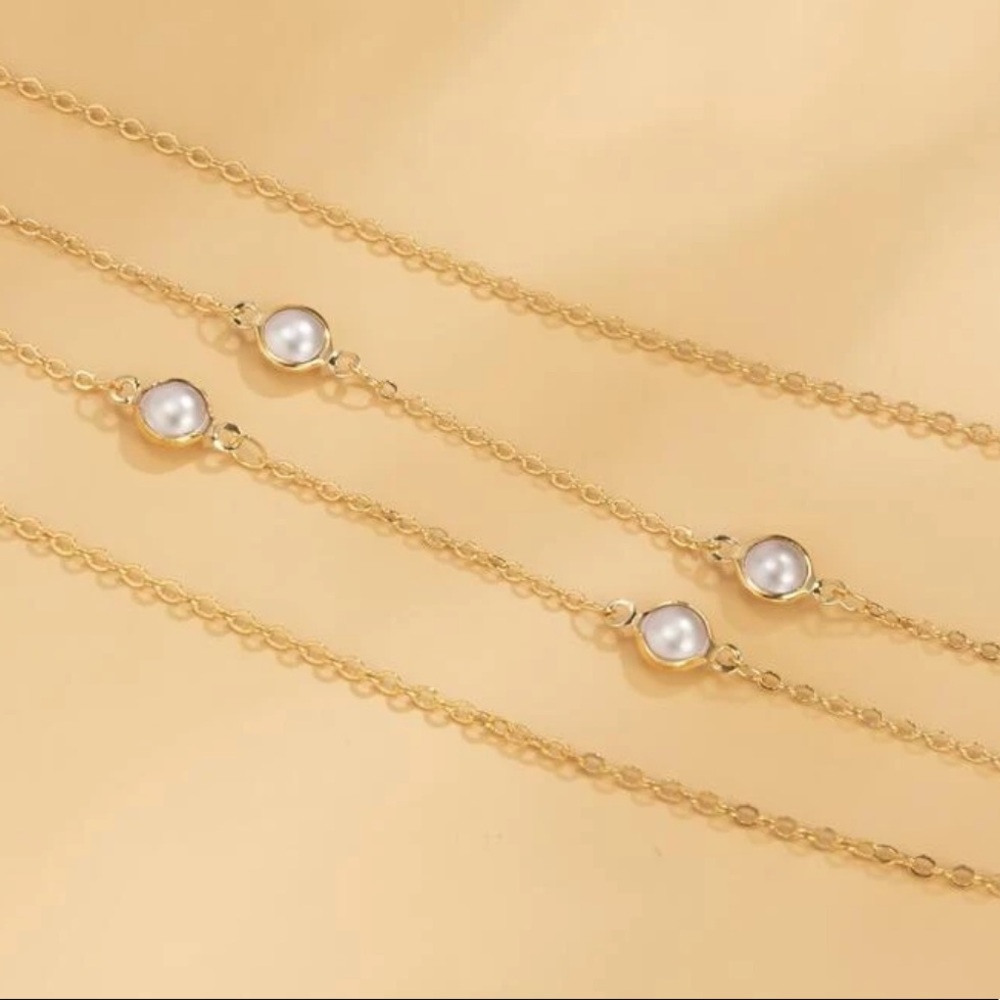 Gold Chain Pearl Waist Body Jewelry Accessory - Picture 4 of 6